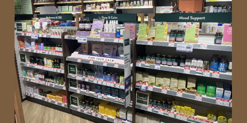 Holland & Barrett Sleep & Calm fixture taps into emotional shopper needs.