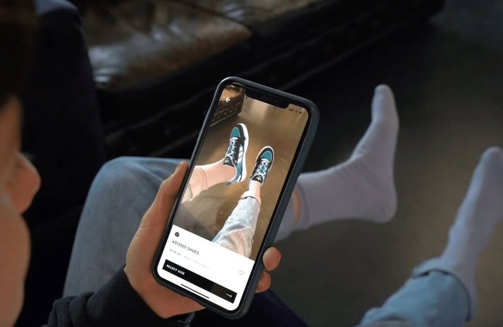 Next's virtual shoe try on app